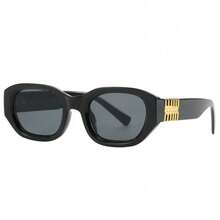 1 Pair Small Oval Cat Eye Fashion Glasses, Suitable For Outdoor Use - Black - View 5