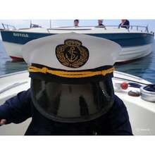 boina de capitan o marinero ideal para tu disfraz  adolecente y adulto - Blanco - Ver 2