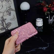 Premium Rhinestone Aluminum Business Card Holder, Luxury Anti-Crush Professional Card Case, Elegant Sparkling Design, Unisex Metal Card Organizer, Compact & Portable, Ideal For Business Gifts, Holidays And Everyday Use - Multicolor - View 10