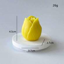 1pc Tulip Shaped Scented Candle, Home Decor Accessory, Weight: 26g, Size: 3.8*4.5cm - 1PC - View 6