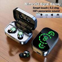 TWS无线蓝牙耳机，立体声运动耳机，HiFi音乐耳机，内置麦克风，高清通话和游戏耳机 - 彩色 - 查看 3