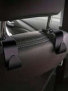 Car Seat Back Hook, Front & Rear Seat Hanger Holder For Car Interior Storage Accessories-DFGF - Black-2pcs - View 5