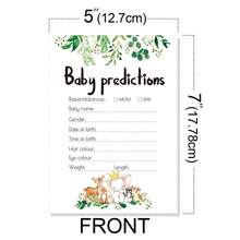 10/20/30Pcs, Baby Prediction And Advice Cards, Woodland Animals And Greenery Baby Shower Game Cards, Predict Baby's Name Gender And Birth Date, Fun Interactive Activity For Gender Reveal Party Supplies, Keepsake Cards - Multicolor - View 2