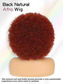 Afro Wig 14Inch Afro Wigs For Women 70s Mixed Brown Afro Kinky Curly Wig Bouncy Huge Fluffy Puff Wigs Synthetic Hair For Cosplay Daily And Party - 亮橙色 - 查看 5