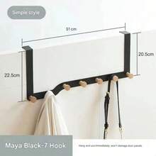 1pc No Drill Door Hanger Hook, Creative Bedroom Door Hanging Hook, Storage Organizer, Can Hang Coats, Scarves, Hats, Bags, Towels, Clothes, No Tools Needed, Directly Hang On Door, Simple And Convenient. Fully Utilize Space: Cleverly Use The Idle Space Behind The Door, Making Your Bedroom, Bathroom And Foyer Instantly Neat And Tidy. Valentine's Day Promotion - Beige - View 15