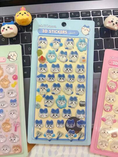 3D Cute Gru  Decorative Stickers, Multi-Purpose Decorative Stickers Suitable For Journals, Water Bottles, Desktops, Gifts, Etc. (Some Styles May Have Color Differences And Be Randomly Sent)