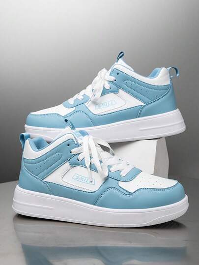 Giày thể thao cao cổ phối màu thời trang unisex, thoải mái, đa năng, thích hợp cho các hoạt động thể thao ngoài trời.