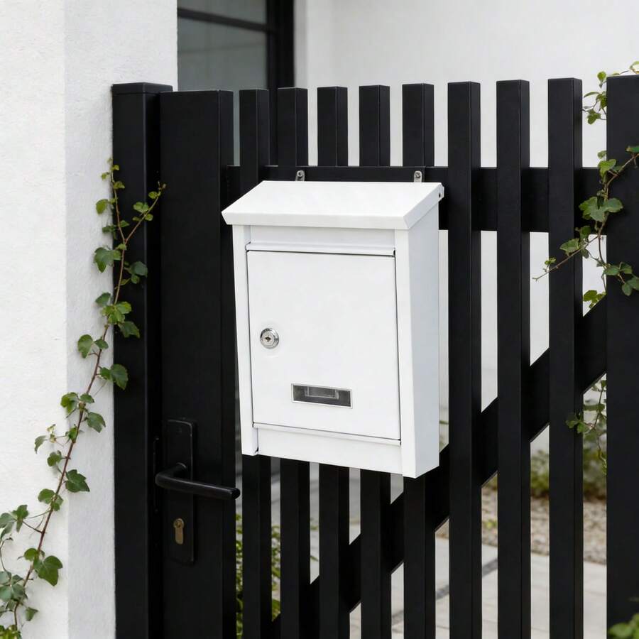 1个欧式白色或黑色邮箱,壁挂式防水邮箱,外置冷轧钢邮箱,入口装饰邮箱。 - A - 查看 1