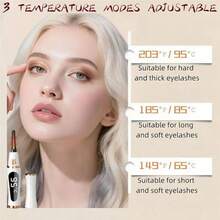 便携式睫毛夹，3种温度模式，LED显示屏防止烫伤，持久耐用300mAh电池 - 彩色 - 查看 4