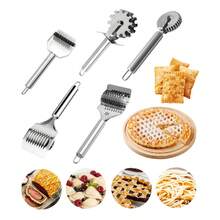 1 pieza Juego de herramientas de cocina creativas de acero inoxidable para hornear, cortador de pasta con mango redondo, rodillo de pasta manual de rueda única para el hogar, ablandador de carne de 5 ruedas, cortador de pizza, cortador de pasta multifunción, accesorios de cocina - Multicolor - Ver 12
