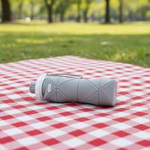 1pc Silicone Collapsible Sport Water Bottle 600ml Retractable Travel Outdoor Gym Water Cup Portable Sport Cups - 灰色 - 查看 1