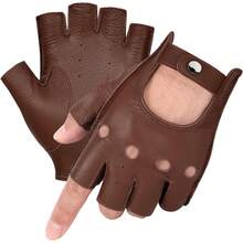 Womens Leather Gloves Driving Touchscreen Warm Nappa Texting Winter Wool Knitted Liner - Piel de ciervo similar a marrón - Ver 6