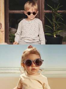 2/4Pcs/Set New Baby Girls Boys Cute Leopard Irregular Square Kids Children Fashion Glasses Classic Eyewear - Multicolor - View 4