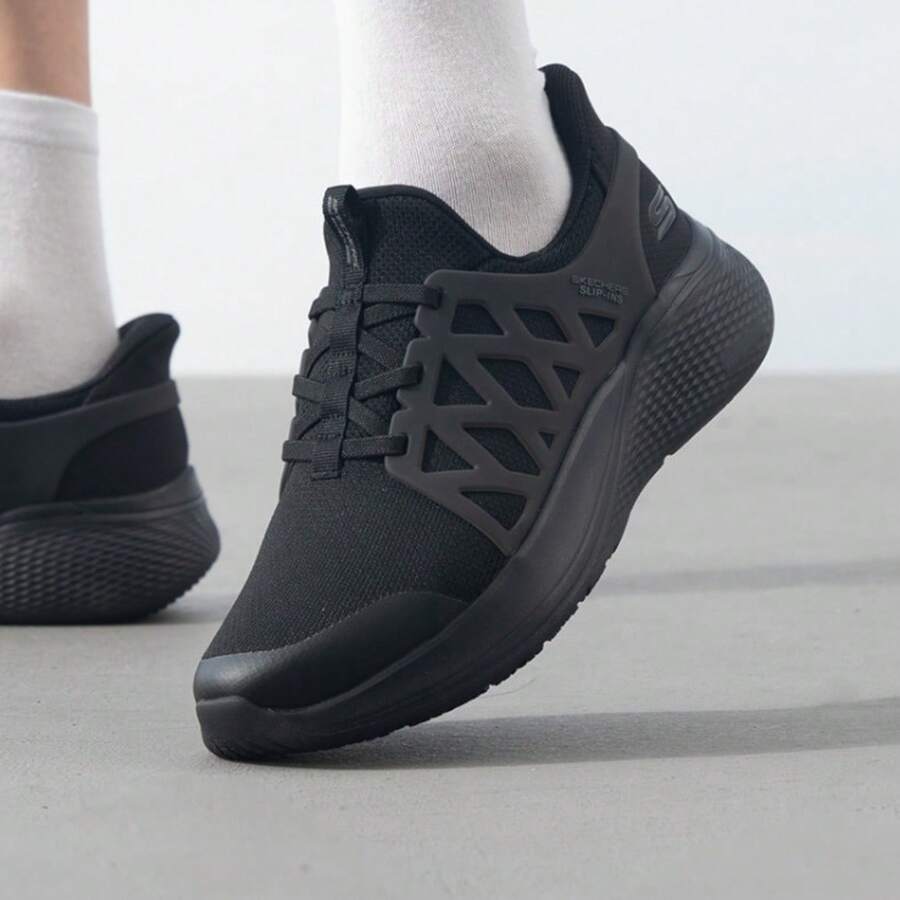 Skechers Men's Slip-On Casual Lightweight Breathable Comfortable Walking Shoes - Black - View 1