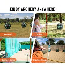 Archery Target, 15"X15" All-Side Shotting Archery Arrow Target, Outdoor Portable Archery Target With Carry Handle, Easy Arrow Removal, Great Visibility, Lightweight, Easy To Transport, Black - Black - View 7