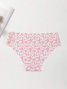 8pcs/Pack Soft Cloud-Like Fabric Panties With Retro Memphis Print & Ruffle Trim, Skin-Friendly Breathable Seamless Triangle Briefs, Essential For Sweet Girl Daily Wear - Multicolor - View 6