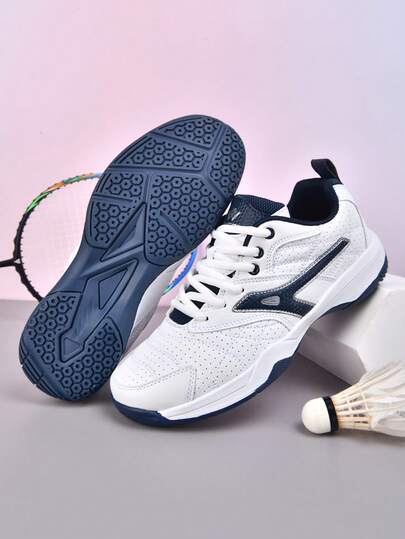 1 đôi giày cầu lông unisex, giày tennis cổ thấp có lưới, giày bóng bàn chuyên nghiệp thoải mái dành cho nam, giày pickleball giảm sốc và hỗ trợ, giày thể thao ngoài trời cho cặp đôi.