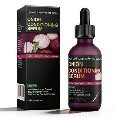 甜洋葱精华护发精华液，蕴含洋葱、迷迭香、生物素和精氨酸——头皮及头发保湿护理精华液