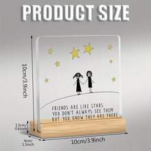 2D Flat, 1pc, Best Friend Christmas Gift Acrylic Desk Decor With Inspirational Quote - Thank You Present For A Pal Who Has Everything, Home Decoration, Decorative Sign, Classic Design, Smooth Finish Sentimental Keepsake, Holiday Shoppers - A - View 2