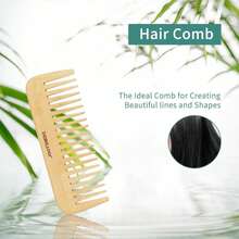 DEBETOOL Bamboo Hair Brush Set, Natural Wooden Bamboo Comb Paddle Detangling Hairbrush For Hair Growth - Wide-Tooth And Tail Comb Suitable For Thick\/Thin\/Curly\/Dry Hair - ColorA - 查看 4