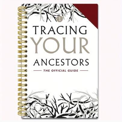 Libro de genealogía familiar - Encuadernado en espiral con elegante color burdeos y formularios de registro ancestral, espacio de escritura grande de 5.5x8.3", 50 páginas - Regalo ideal para investigación genealógica, documentación de ascendencia y preservación del patrimonio - Papel de escritura suave para historiadores familiares y entusiastas de la genealogía, libro del árbol genealógico, cubierta decorativa, encuadernación duradera, diseño clásico, construcción resistente