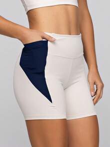 LOT FITNESS Women's Fitness Set: Gym Top With High Support And Shorts With Pockets - Frame - Sand - View 10