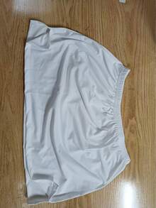 1pc Elastic Waist Extender, Women Shirt Extender, Adjustable Layered Fake Skirt Hem Extender - White - View 8