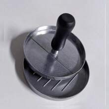 一套家用圆形汉堡肉饼制作器，含100张不粘易脱模的烘焙纸，适合家庭早餐/烧烤/汉堡店使用，轻松压制出均匀的肉饼，不粘涂层易于清洁，厨房DIY牛肉饼工具，专业汉堡肉饼制作器 - 彩色 - 查看 14