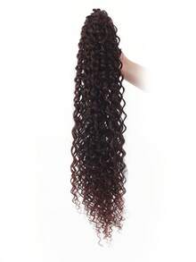 24英寸长波浪形合成假发，带发夹马尾，耐热夹式接发，适合女性和女孩。 - 彩色 - 查看 9