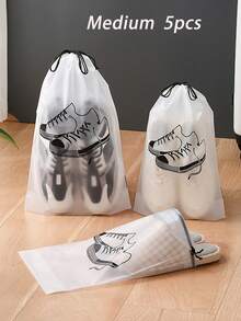 5/10 túi đựng giày du lịch trong suốt, có dây rút - Kích thước lớn 16.9x11.4 inch, túi đựng giày di động, unisex, hộp đựng giày bằng nhựa bền, cần thiết cho du lịch máy bay, tàu hỏa, khách sạn, túi đựng giày, túi sắp xếp du lịch, túi đựng giày có dây rút, bọc giày, chống bụi, túi đóng gói cho nữ, đồ dùng cần thiết cho du lịch tàu biển, đồ dùng cần thiết cho kỳ nghỉ. - Nhiều màu - Xem 13