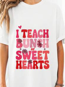 Teacher Sweatshirt, Valentines Day Sweatshirt For Teachers, Teacher Sweater, I Teach A Bunch Of Sweet Hearts, Teachers Valentine's Day Gift (2)-2 - Black 1 - View 1