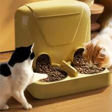 重力式自动喂猫器，双碗设计，大容量，可喂两只猫，无需电源 - 2.2升 - 查看 1