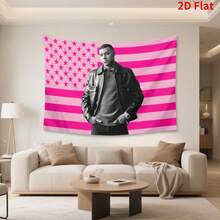 Mbappé Kylian USA Tapestry French Flag Banner - Reals Madrid Fans Merengues Liga Champions Soccer Durable Indoor Or Outdoor Football Soccer - pink 1pc - View 2