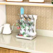 Baby Bottle Drying Rack – 3-Tier Vertical Storage Stand For Bottles, Pump Parts & Pacifiers – Includes Detachable Drip Tray – Space-Saving, Quick-Dry - Grey - View 4