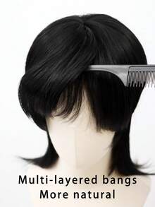 Short Layered Pixie Cut With Bangs Mullet Wig For Women Full Machine Made Synthetic Heat Resistant Wigs Multicolor For Daily Life,Cosplay - Multicolor - View 6