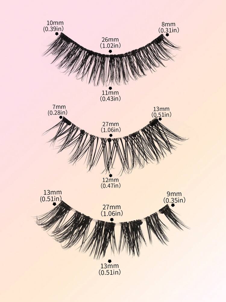 MAGEFY 3 Paia/Set di Ciglia Finte Magnetiche Riutilizzabili, Senza Colla o Rimozione Necessaria, Perfette per il Contorno Occhi, Stile Naturale e a Fumetti, Design Misto, Ciglia Finte 3D Spesse, Creano un Trucco Occhi Affascinante e Sollevato, Adatte per Uso Quotidiano, Lavoro, Studio, Viaggio, Festa, Regalo Ideale per Donne, Confezione Rosa - Ciglia naturali - Visualizzare 6