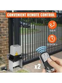 3300lbs Automatic Sliding Gate Opener Driveway Operator Infrared Sensor - Grey - View 3