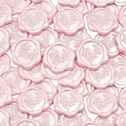 25pcs/Pack Eucalyptus Pattern Wax Seal Stickers, Self-Adhesive Envelope Sealing Stickers Suitable For Wedding, Party, Birthday, Christmas