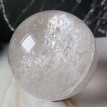 1pc Natural Quartz Crystal Ball Square Stone Ball, Interior Displays Different Translucent Landscapes, Desktop Decoration, Collectible, Best Gift For Family And Friends: Crystal Ball - Clear - View 19
