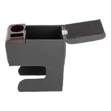 SHIOUCY Auto Mittelkonsole Organizer, Mittelarmlehne extrabreit Universal Container, Armhalter für Auto, Zentralkonsole für Auto, Universal-Armhalter für Auto, Zentraler Aufbewahrungsbehälter, Farbe schwarz, Armhalter Kissen - A - Übersicht 8