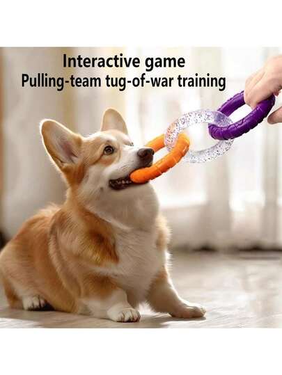 3 Pieces Pet Toy TPR Pull Ring, Sturdy, Not Easily Damaged, Can Be Used For Training And Teeth Cleaning, Interactive Tug-Of-War Chew Toy, Suitable For Dogs That Love To Chew, Outdoor Puppy Ring Toy, Suitable For Small, Medium And Large Dogs, Promotes Healthy Growth Of Pets, Quality Guaranteed, Pull Ring Pet Dog Toy, Pet Supplies