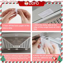 12PCS Universal Cooker Hood Filter Replacement Paper Cooker Hood Filter Paper Grease Extractor Fan Cut To Size From Ddf The Best Price - 1 - View 4