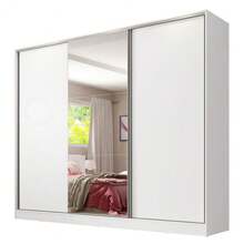 Ropero Closet Madesa Royale 3 Puertas 1 Espejo Color Blanco - Blanco - Ver 12