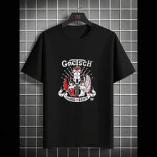 Sinners Saints Gretsch Guitar T-Shirt Rock Out In Style - Crew Neck, Short Sleeve, Casual , All-Season, Digital Heat Transfer Print, Perfect For Daily & Casual Wear - màu đen - Xem 8