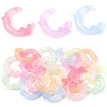 Acrylic Mermaid Moon Bead Big Moon Bead Pen Bead DIY Jewelry Accessories Bead Loose Bead - Multicolor - View 2