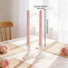 2支粉色长柄香氛蜡烛（不含烛台），直径0.78英寸，螺旋、扭曲和条纹设计，尖头造型。这些无烟大豆蜡烛非常适合装饰家居、卧室、节日、派对以及作为摄影道具。它们可以营造浪漫氛围，是婚礼装饰、结婚礼物、女士礼物和纪念品的理想之选。 - 2pcs - 查看 17