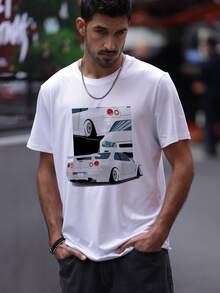 Men's Short-Sleeved Crew Neck T-Shirt. Casual Style With Modern And Comfortable Prints. For Men And Women, Couple Style, Short-Sleeved T-Shirt With  2Z Print - 杏色 - 查看 5