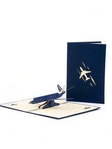 3D Pop-Up Airplane Greeting Card, Suitable For Pilots, Travelers, Aviation Enthusiasts, Unique Birthday, Retirement, Travel, Birthday, Graduation Gift, Handmade Paper Sculpture 3D Airplane Card, Gift Souvenir Decoration - 3D Greeting Cards - View 7