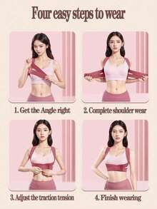 Back Support Posture Correctors Suitable For Men And Women In Autumn And Winter, Shoulder Straighteners, Adjustable Full Back Support, Upper And Lower Back Relief - Scoliosis, Hunchback, Hump, Thoracic Spine, Spinal Correctors Exercise Waist Belt Suitable For Workout Home Sports And Walk - 黑色 - 查看 11