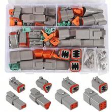 185er Deutsch DT 2/3/4/6 Polig Steckverbinder Buchse KFZ Stecker Wasserdicht Set - 185 Stück DT Kabelverbindert Set mit Koffer - Übersicht 1